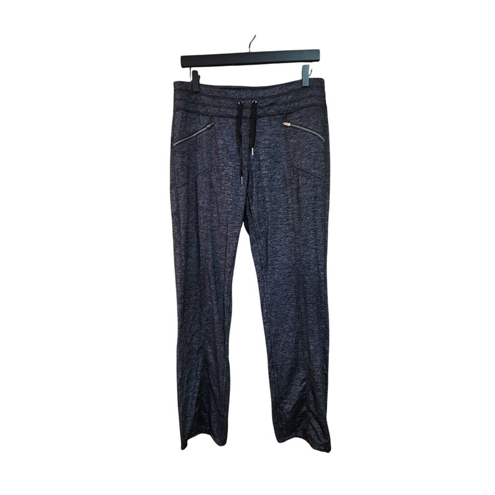 Athleta Heather Gray Womens Athletic Jogger Pants W/ Zipper Pockets & Drawstring